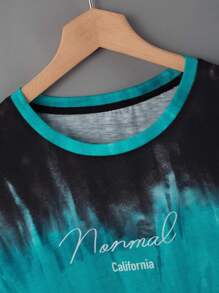 Manfinity LEGND Men Random Tie Dye Letter Graphic Tee - Multicolor - View 4