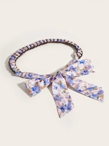 EMERY ROSE Floral Print Chain Belt - Purple - View 3