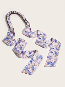 EMERY ROSE Floral Print Chain Belt - Purple - View 5