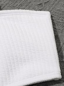 Tween Girl 3packs Bộ bikini trơn & họa tiết chấm bi che đi bãi biển mùa hè - trắng - Xem 3