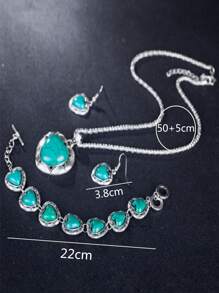 4入組心形墜飾首飾套裝