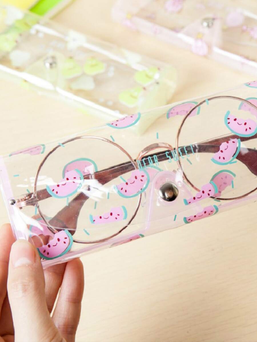 1入組卡通圖案隨機眼鏡盒 - 彩色 - 查看 1