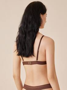 LUVLETTE Wireless Bralettes Lounge Bra - Chocolate Brown - View 3