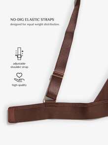LUVLETTE Wireless Bralettes Lounge Bra - Chocolate Brown - View 7