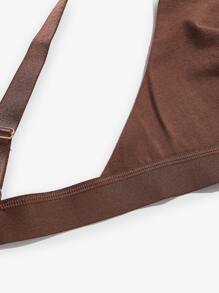 LUVLETTE Wireless Bralettes Lounge Bra - Chocolate Brown - View 8
