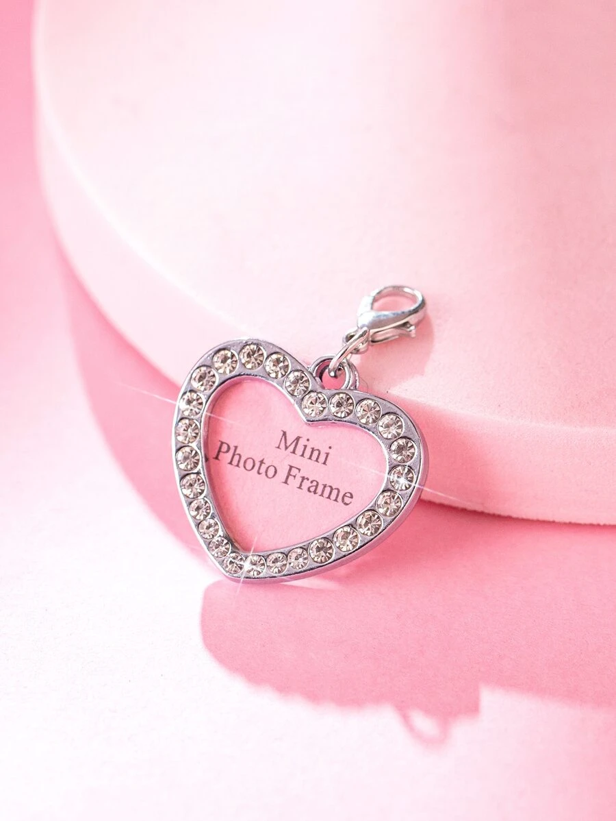 1pc Heart Shaped Pet ID Tag - Multicolor - View 1