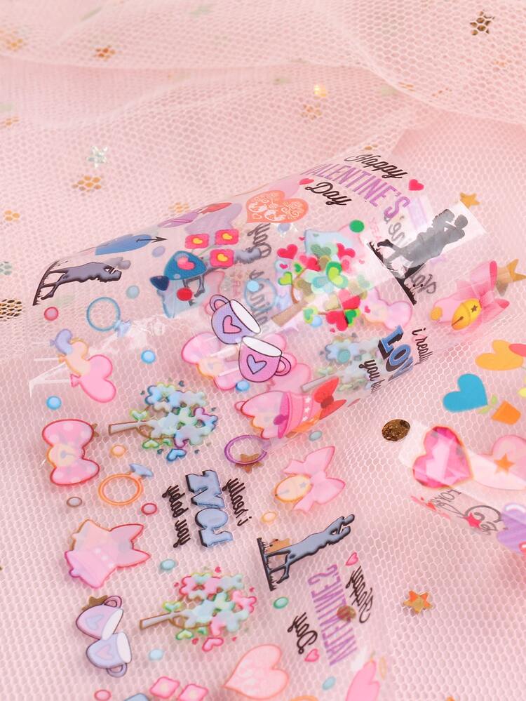 10sheets Cartoon Graphic Nail Transfer Foil - Multicolor - View 4