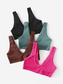 Yoga Sxy 4 piezas Sujetador deportivo soporte medio - Multicolor - Ver 2