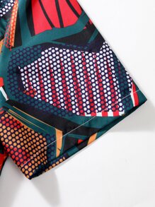 Manfinity RSRT Áo sơ mi Nam Nút phía trước Hình học Giải trí - Nhiều màu - Xem 3