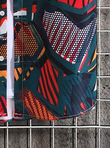 Manfinity RSRT Áo sơ mi Nam Nút phía trước Hình học Giải trí - Nhiều màu - Xem 5