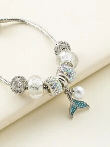 Rhinestone Detail Bracelet - Multicolor - View 5