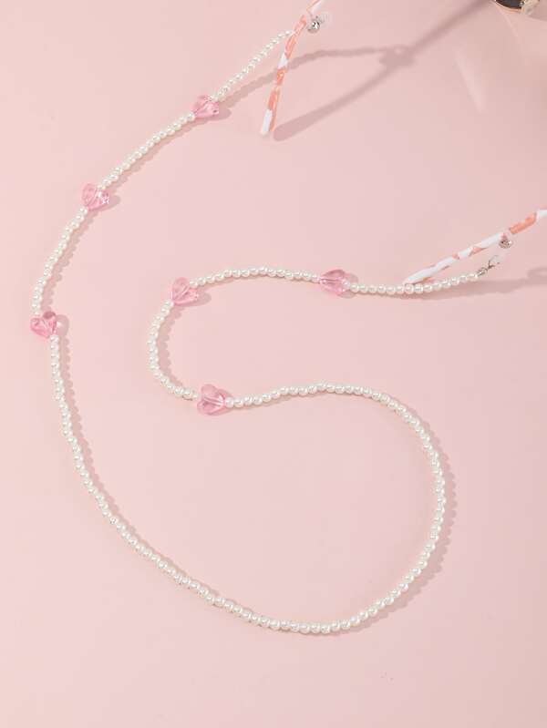 Girls Faux Pearl Beaded Glasses Chain