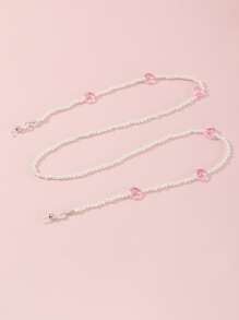 Girls Faux Pearl Beaded Glasses Chain - Multicolor - View 2