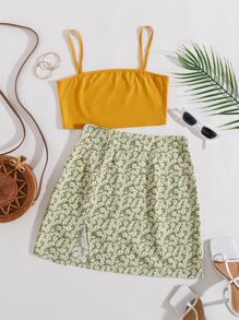 Bộ đồ hai mảnh nữ Chia Họa tiết hoa Boho - Nhiều màu - Xem 1