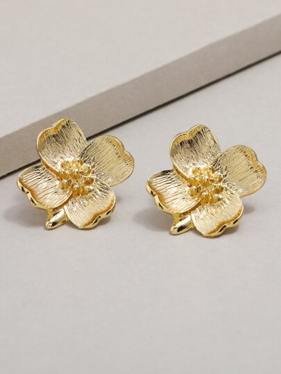 Flower Decor Stud Earrings Valentines