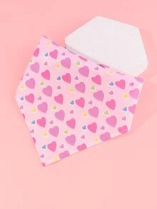 愛心圖案寵物方巾 - 彩色 - 查看 5