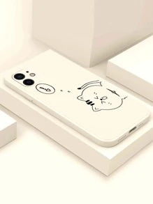 Cat Pattern Phone Case - Beige - View 2