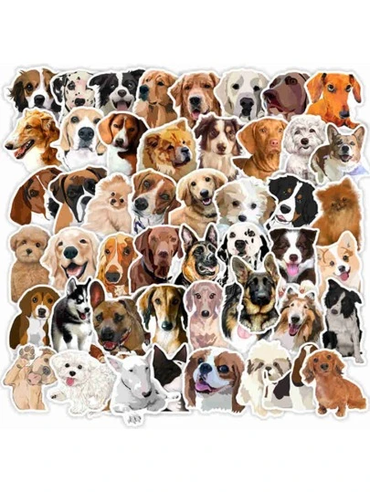 50pcs Dog Pattern Sticker