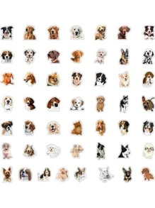 50pcs Dog Pattern Sticker - Multicolor - View 3