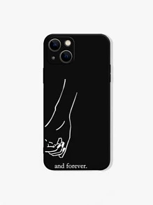 Hands Sketch Phone Case - Black and White - View 1