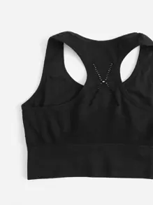 Easithlete Áo lót thể thao Nữ Gân đan màu trơn - Nhiều màu - Xem 3