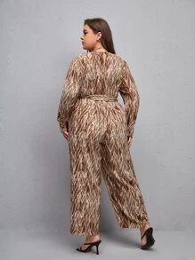 Jumpsuits Plus Size Trọn gói Tất cả trên in Giải trí - Nhiều màu - Xem 2