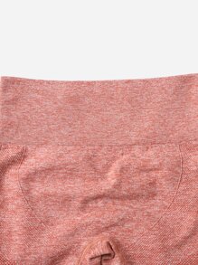 Yoga Basic 4入組大理石緊縮褶皺臀部無縫高彈力運動短褲 - 彩色 - 查看 4