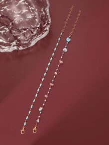 2 miếng đá & Vòng chân trang trí hình học - Nhiều màu - Xem 3