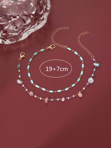 2 miếng đá & Vòng chân trang trí hình học - Nhiều màu - Xem 4