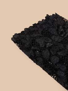 Fingerless Lace Gloves - Black - View 3