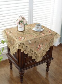 1 cái khăn trải bàn hoa Jacquard - Nhiều màu - Xem 1
