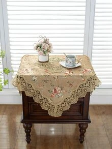 1 cái khăn trải bàn hoa Jacquard - Nhiều màu - Xem 2