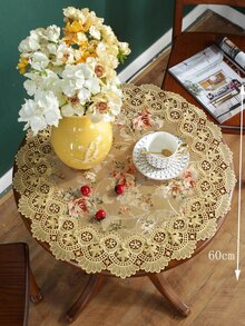 1 cái khăn trải bàn hoa Jacquard - Nhiều màu - Xem 3