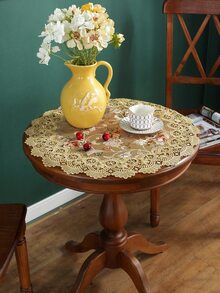 1 cái khăn trải bàn hoa Jacquard - Nhiều màu - Xem 5