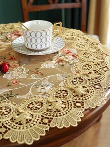 1 cái khăn trải bàn hoa Jacquard - Nhiều màu - Xem 7