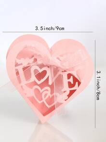 1 pieza Caja en forma de corazón - Rosa - Ver 4