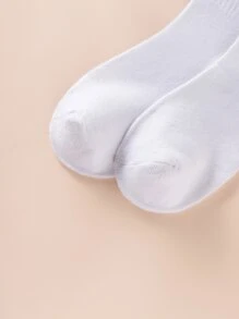 6pairs Butterfly Pattern Crew Socks, Fall - Black and White - View 3