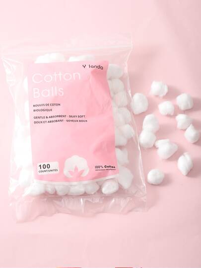 100Pcs Small Balls For Make-Up Nail Polish Removal Pet Care Applying Oil Lotion Or Powder Made Soft And Absorbent For Household Needs