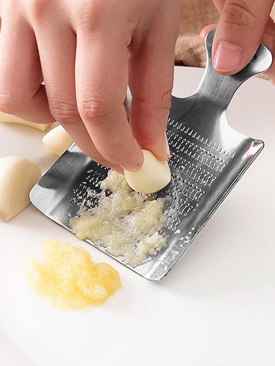 1pc Stainless Steel Ginger Grater, Silver Ginger Chopper For Kitchen