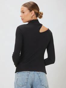 MOTF PREMIUM CAMISETA SLIM RECORTES - Negro - Ver 2