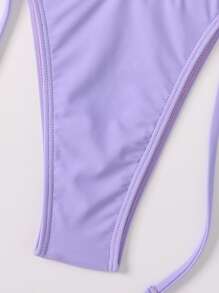 Bikini dây rút trơn - Màu Lilac Tím - Xem 4