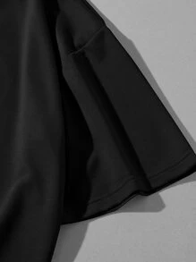 Claim Dot Loose Fit Men's Number Embroidery Mock Neck T-Shirt