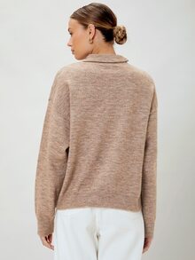 MOTF ECO 再生滌羊毛混紡套頭毛衣 - 駝色 - 查看 2