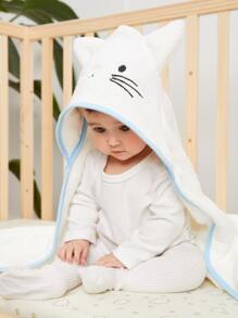 嬰兒卡通設計繈褓毯 - 白色 - 查看 5