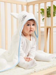 嬰兒卡通設計繈褓毯 - 白色 - 查看 6