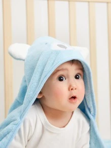 Cartoon Graphic Baby Swaddling Blanket - Blue - View 3