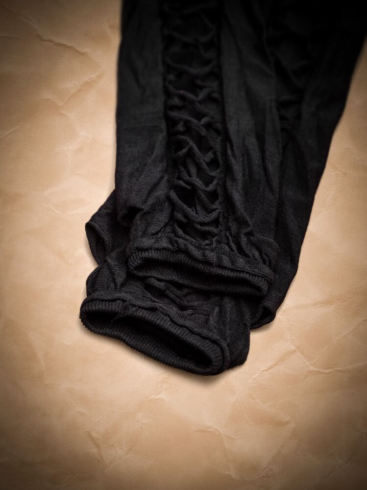 ROMWE Grunge Punk Guantes sin dedos calados - Negro - Añade 3