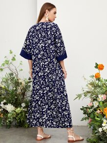 Mulvari Notch Neck Floral Print Dress - Multicolor - View 2