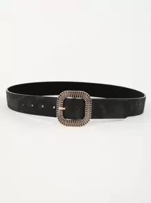 1pc Metal Buckle Belt With Punch Tool Summer, School