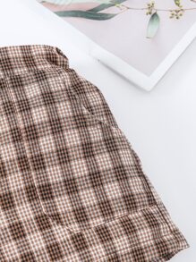 小男童格紋斜口袋短褲 - 彩色 - 查看 4